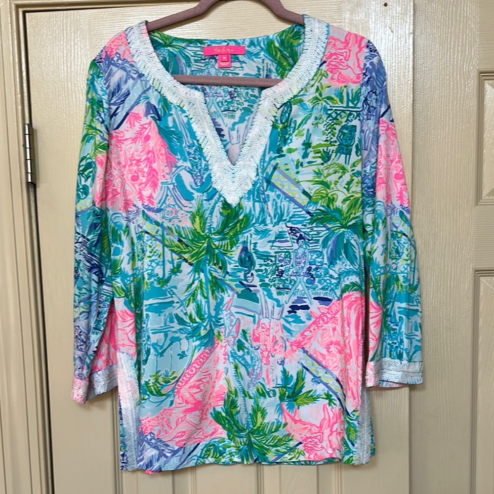 Lilly Pulitzer Renato Tunic top- Bohemian Queen